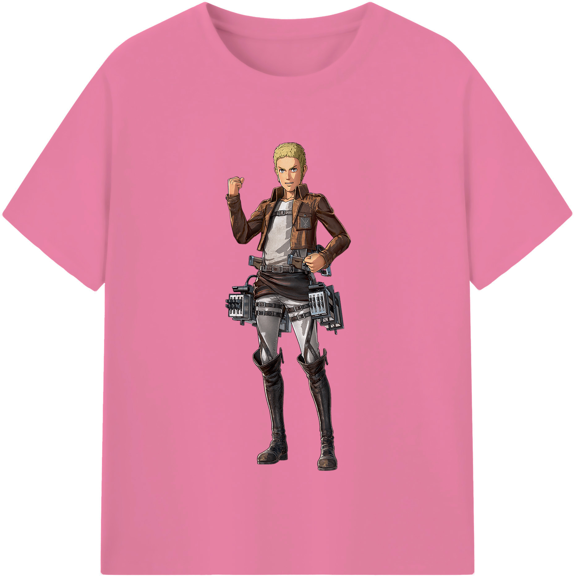 （画像用） 進撃の巨人 ライナー・ブラウン Attack on Titan Reiner Braun 綿100％半袖Tシャツ（フロントプリント）